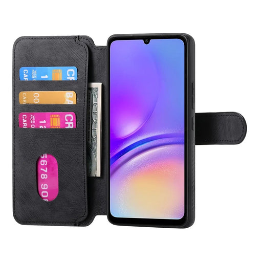 For Samsung Galaxy A05 4G Magnetic Case CASENEO Detachable Leather Phone Wallet Cover - Black - 2