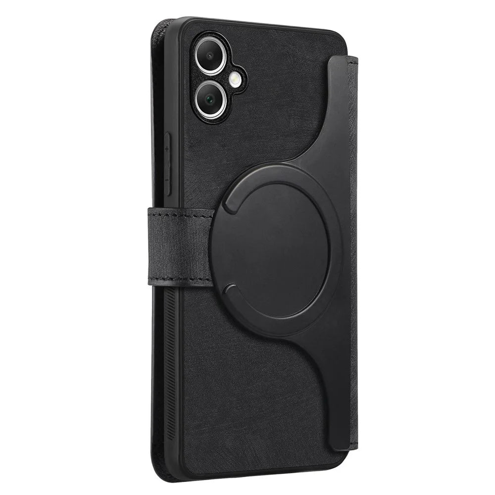 For Samsung Galaxy A05 4G Magnetic Case CASENEO Detachable Leather Phone Wallet Cover - Black - 7
