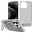 For iPhone 14 Pro Case Hollow Heat Dissipation Back Cover Kickstand Compatible with MagSafe - Silver - 1