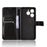 For Oukitel C50 Case Crazy Horse Texture PU Leather Phone Wallet Cover - Black - 4