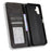 For Samsung Galaxy A06 4G / A06 5G Leather Case Wallet Stand Retro Texture Phone Cover - Black - 5
