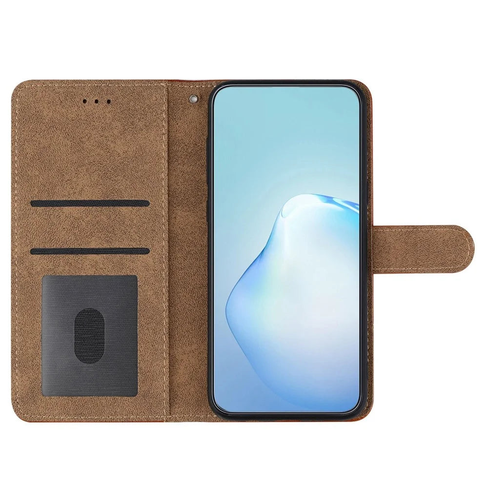 For Samsung Galaxy A53 5G PU Leather Business Wallet Phone Case Lines Imprinted Sand Flip Magnetic Protective Cover with Strap - Blue - 2