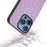 For iPhone 16 Pro Max Case Woven Texture PU Leather Coated PC+TPU Mobile Phone Cover - Purple - 3