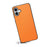 For iPhone 16 Plus Case Leather Coated PC+TPU Anti-Scratch Phone Cover - Orange - 2
