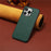 For iPhone 16 Pro Case Leather Coated PC+TPU Anti-Scratch Phone Cover - Green - 4