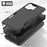 For iPhone 16 Pro Max Case 2-in-1 PC+TPU Shockproof Phone Cover - Black - 2