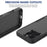 For iPhone 16 Pro Max Case 2-in-1 PC+TPU Shockproof Phone Cover - Black - 5