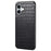 For iPhone 16 Case Crocodile Texture Leather Coated PC+TPU Phone Cover - Black - 1