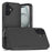 For iPhone 16 Plus Case 2-in-1 PC+TPU Shockproof Phone Cover - Black - 1