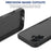 For iPhone 16 Plus Case 2-in-1 PC+TPU Shockproof Phone Cover - Black - 5