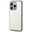 For iPhone 16 Pro Case Crocodile Texture Leather Coated PC+TPU Phone Cover - White - 1