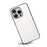 For iPhone 16 Pro Case Crocodile Texture Leather Coated PC+TPU Phone Cover - White - 2