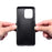 For iPhone 16 Pro Case Crocodile Texture Leather Coated PC+TPU Phone Cover - White - 3