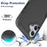 For iPhone 16 Case 2-in-1 PC+TPU Shockproof Phone Cover - Black - 3