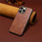 For iPhone 16 Pro Max Case Crocodile Texture Leather Coated PC+TPU Phone Cover - Brown - 4