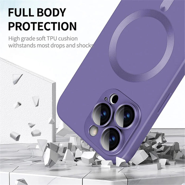 ENKAY HAT PRINCE For iPhone 16 Pro Max Case Compatible with MagSafe Scratch Proof TPU Phone Shell - Purple - 4