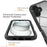 For iPhone 16 Plus Case PC+TPU Clear Phone Cover with PET Screen Film - Black - 3