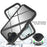 For iPhone 16 Plus Case PC+TPU Clear Phone Cover with PET Screen Film - Black - 4