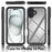 For iPhone 16 Plus Case PC+TPU Clear Phone Cover with PET Screen Film - Black - 5