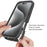 For iPhone 16 Pro Case PC+TPU Clear Phone Cover with PET Screen Film - Black - 2