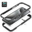 For iPhone 16 Pro Case PC+TPU Clear Phone Cover with PET Screen Film - Black - 4