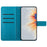 For Samsung Galaxy A06 4G Leather Case with Card Slots Mandala Pattern Phone Cover Stand - Blue - 2