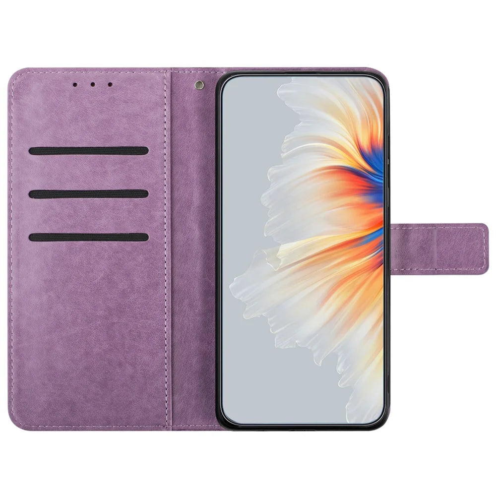 For Samsung Galaxy A16 5G / A16 4G Leather Case with Card Slots Mandala Pattern Phone Cover Stand - Purple - 2