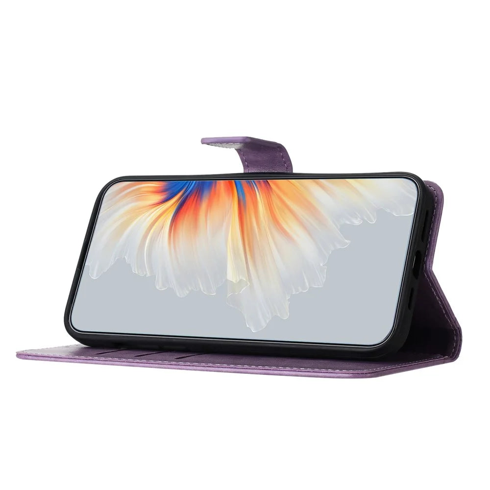 For Samsung Galaxy A16 5G / A16 4G Leather Case with Card Slots Mandala Pattern Phone Cover Stand - Purple - 4