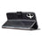 For Samsung Galaxy A06 4G Wallet Case Glitter Anti-Scratch Leather Phone Cover Stand - Black - 4