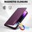 LC.IMEEKE L1 Series for iPhone 16 Plus Case PU Leather Wallet Stand Protective Phone Cover - Purple - 4