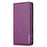 LC.IMEEKE L1 Series for iPhone 16 Plus Case PU Leather Wallet Stand Protective Phone Cover - Purple - 7