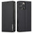 LC.IMEEKE L1 Series for iPhone 16 Pro Case PU Leather Wallet Stand Protective Phone Cover - Black - 1