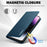 LC.IMEEKE L1 Series for iPhone 16 Pro Max Case PU Leather Wallet Stand Protective Phone Cover - Blue - 4