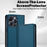 LC.IMEEKE L1 Series for iPhone 15 Pro Max Case PU Leather Wallet Stand Protective Phone Cover - Blue - 4