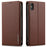 LC.IMEEKE L1 Series for iPhone XS Max Case PU Leather Wallet Stand Protective Phone Cover - Brown - 1