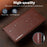 LC.IMEEKE L1 Series for iPhone XS Max Case PU Leather Wallet Stand Protective Phone Cover - Brown - 5