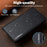 LC.IMEEKE L1 Series for iPhone 8 Plus / 7 Plus Case PU Leather Wallet Stand Protective Phone Cover - Black - 5