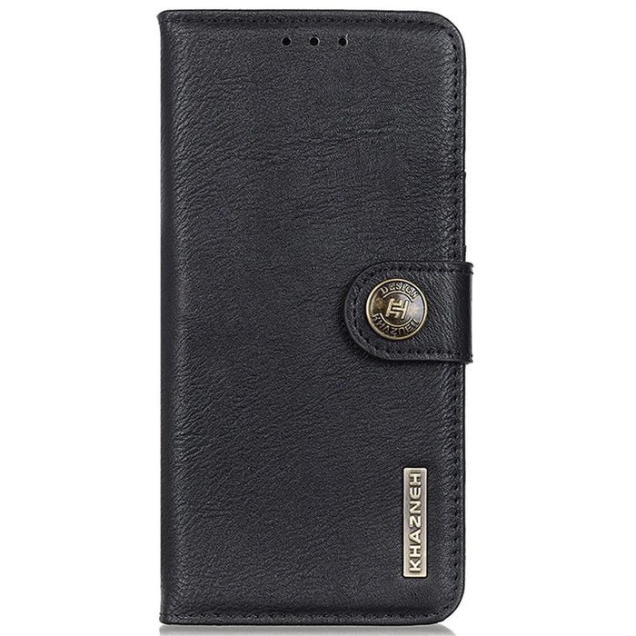 KHAZNEH For Samsung Galaxy A06 4G Wallet Case Cowhide Texture Leather Flip Phone Cover - Black - 7