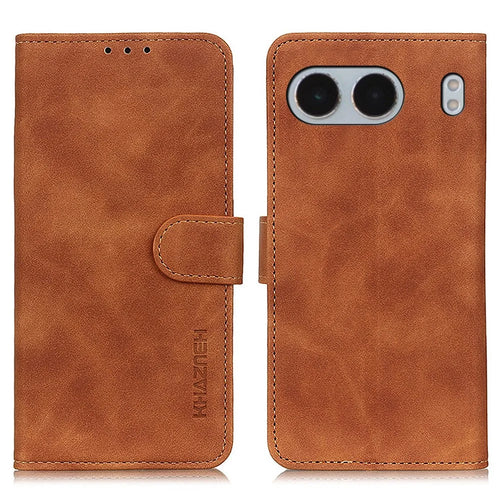 KHAZNEH For OnePlus Nord 4 Case Retro PU Leather Wallet Stand Phone Cover - Brown - 1