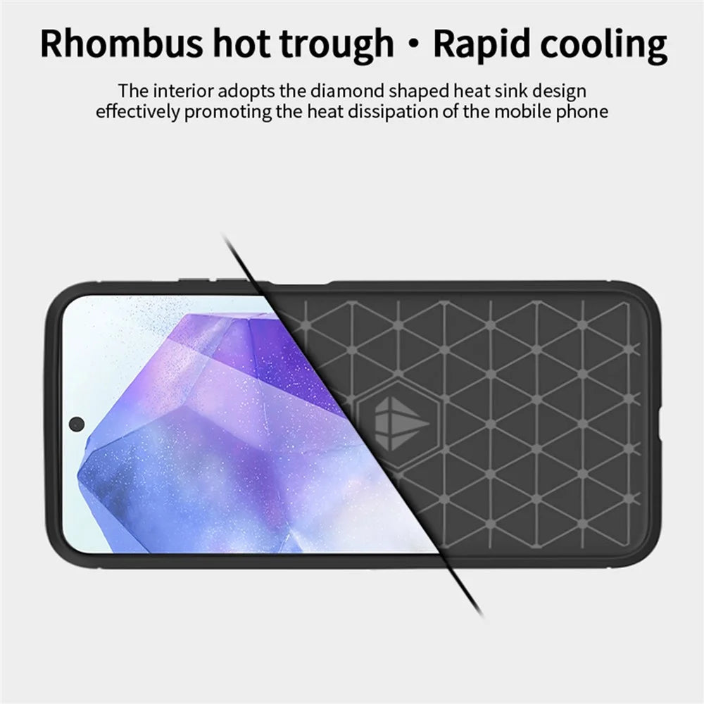 MOFI JK TPU Series-1 For Samsung Galaxy A06 4G Case Carbon Fiber Texture TPU Soft Phone Cover - Black - 7