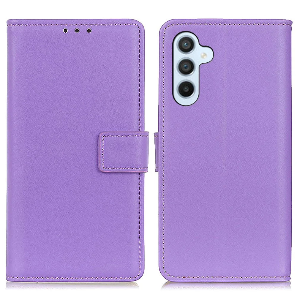 For Samsung Galaxy A16 5G / A16 4G Case Card Slots PU Leather Flip Stand Phone Cover - Purple - 1