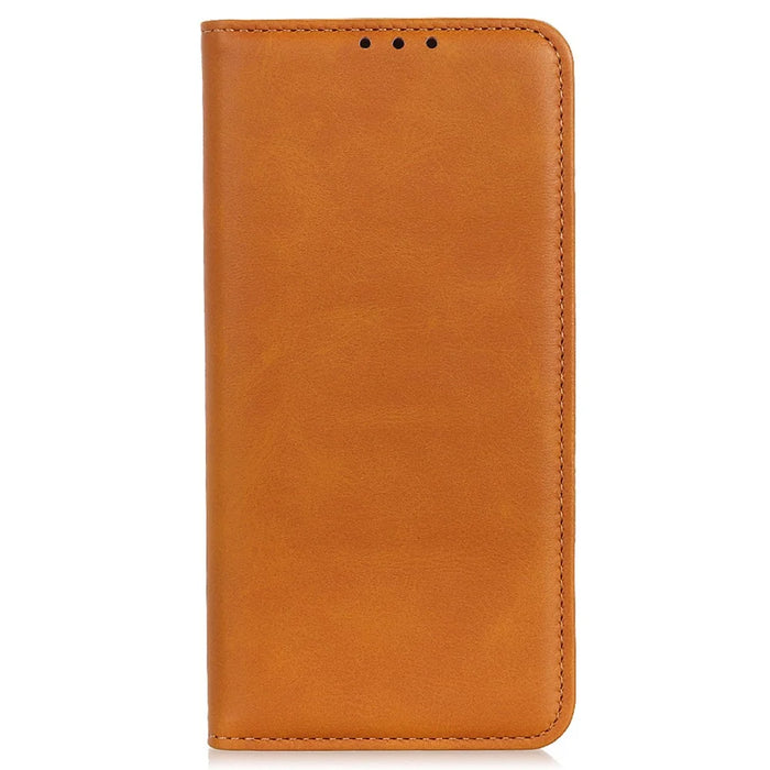 For Samsung Galaxy A16 5G / A16 4G Case Split Leather Flip Wallet Phone Cover - Brown - 6
