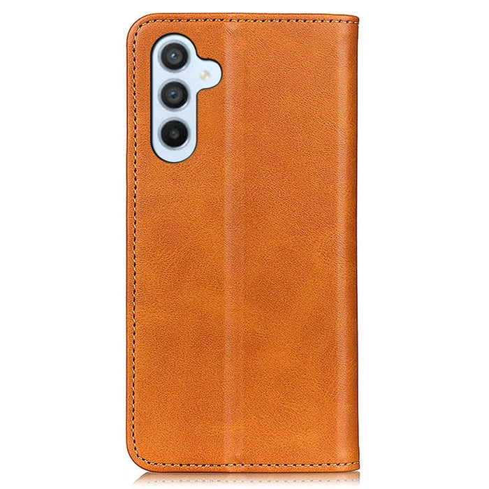 For Samsung Galaxy A16 5G / A16 4G Case Split Leather Flip Wallet Phone Cover - Brown - 7