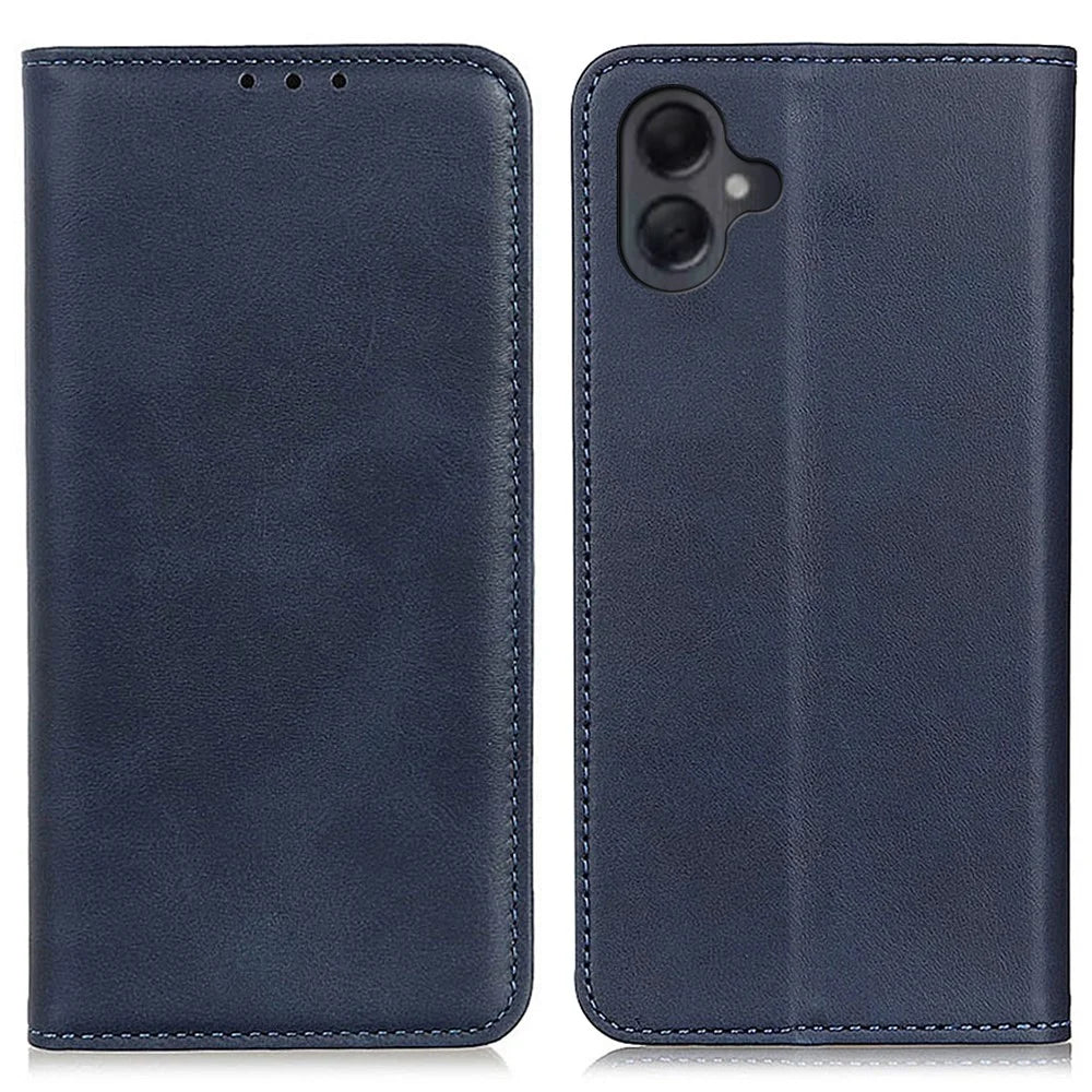For Samsung Galaxy A06 4G Case Split Leather Flip Wallet Phone Cover - Blue - 1