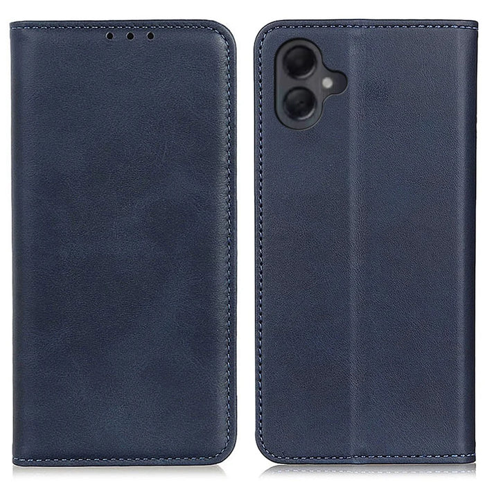 For Samsung Galaxy A06 4G Case Split Leather Flip Wallet Phone Cover - Blue - 1