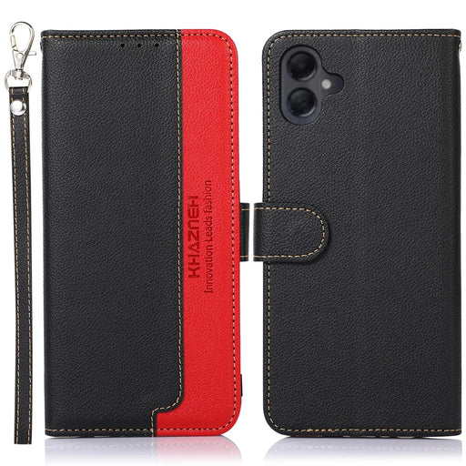 KHAZNEH For Samsung Galaxy A06 4G Case RFID Blocking Wallet PU Leather Phone Cover - Black - 1
