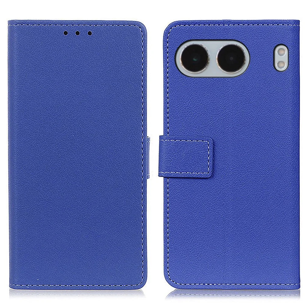For OnePlus Nord 4 Case PU Leather Stand Wallet Phone Cover - Blue - 1