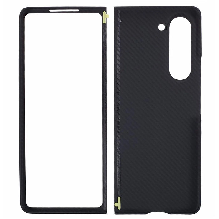 For Samsung Galaxy Z Fold6 5G Case 600D Fine Texture Aramid Fiber Phone Cover - Black - 2