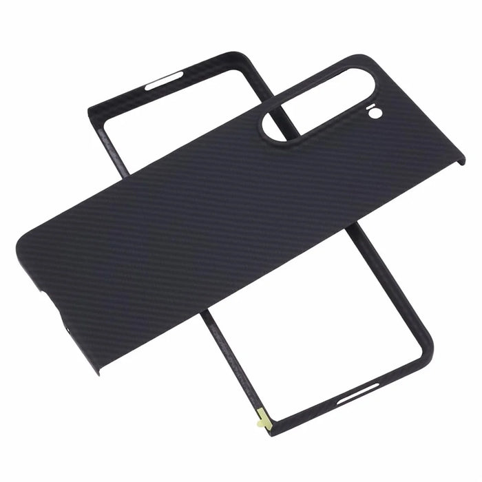 For Samsung Galaxy Z Fold6 5G Case 600D Fine Texture Aramid Fiber Phone Cover - Black - 3