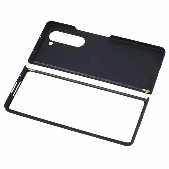 For Samsung Galaxy Z Fold6 5G Case 600D Fine Texture Aramid Fiber Phone Cover - Black - 4